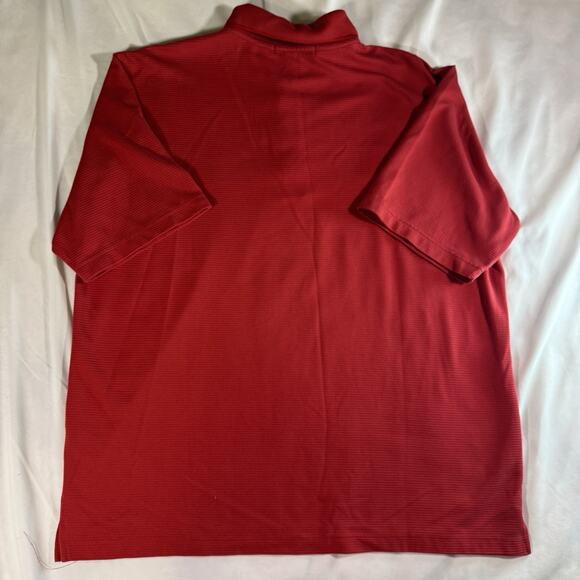 Bugatchi Polo Shirt Mens Large Red Solid Short Sleeve Collared Button‎ Up Casual - Picture 7 of 8